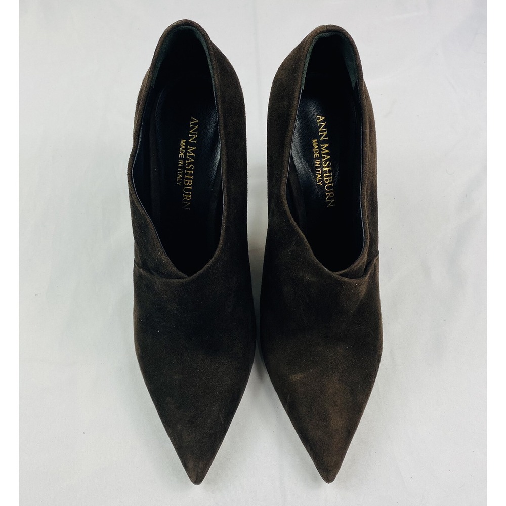 Ann Mashurn Mocha Brown Suede Womens Booties Size 39 NWOB